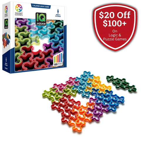 SmartGames IQ Jigsaw - 120 STEM Logic Challenges
