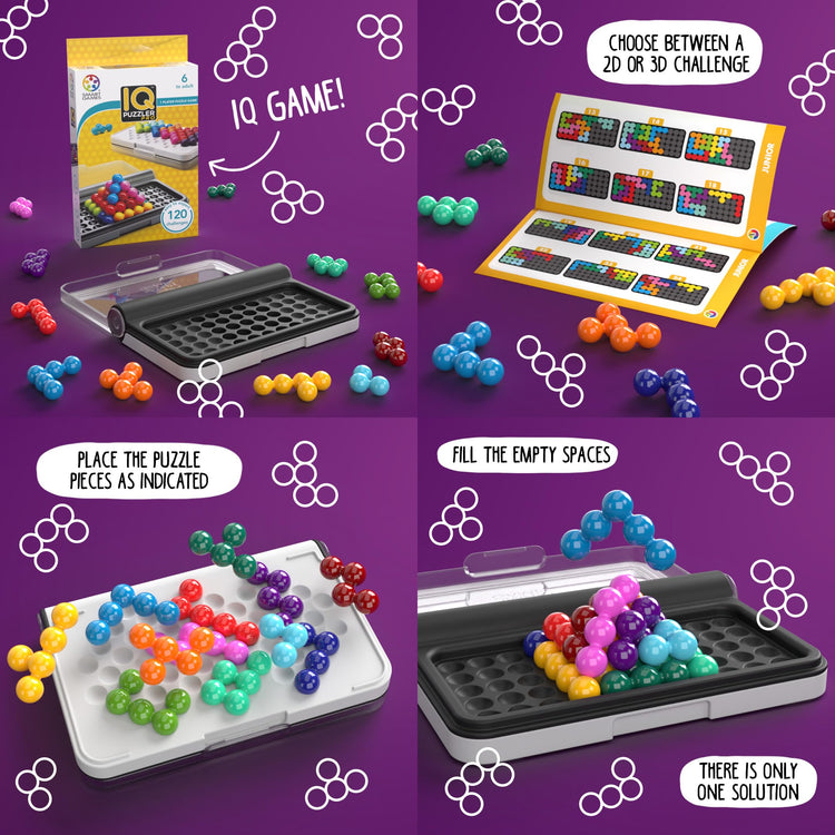 SmartGames IQ Puzzler Pro - 120 2D and 3D Brain Challenges