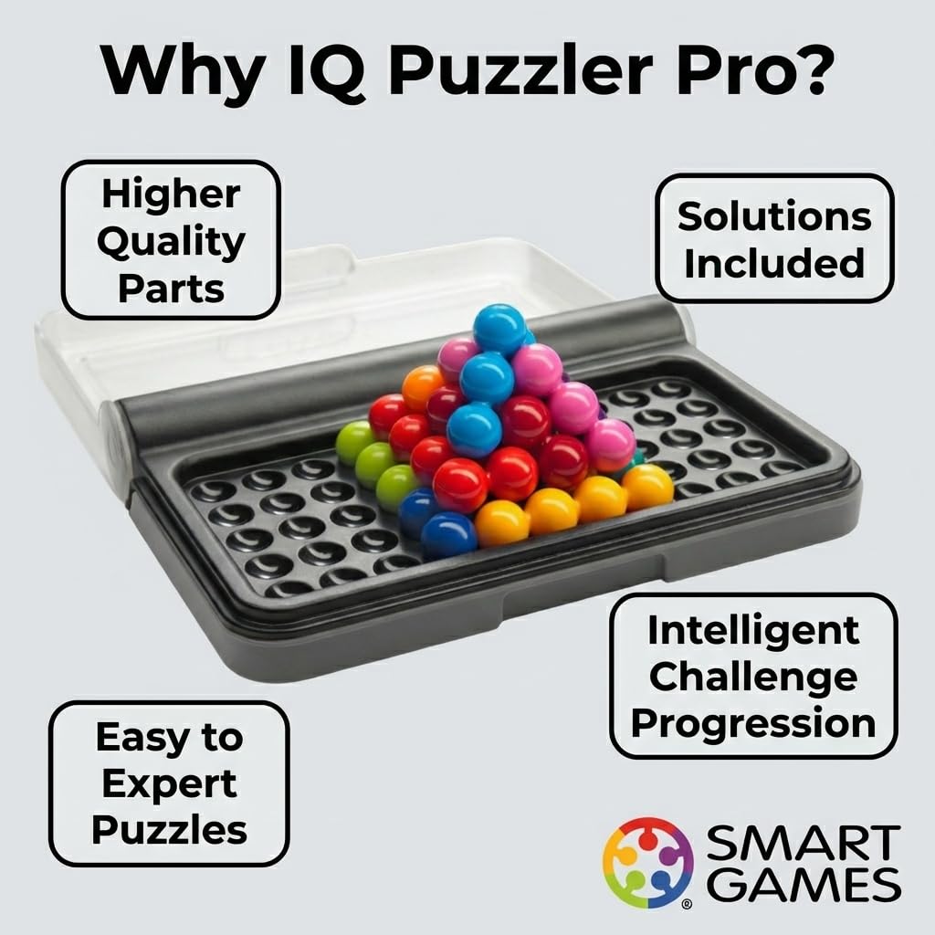 SmartGames IQ Puzzler Pro - 120 2D and 3D Brain Challenges