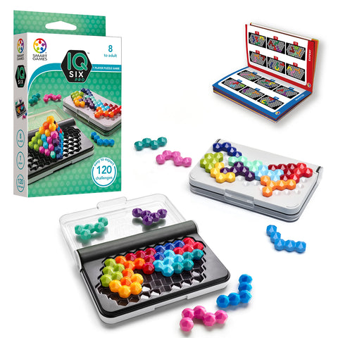 SmartGames IQ Six Pro - 120 2D, 3D, and Butterfly Challenges