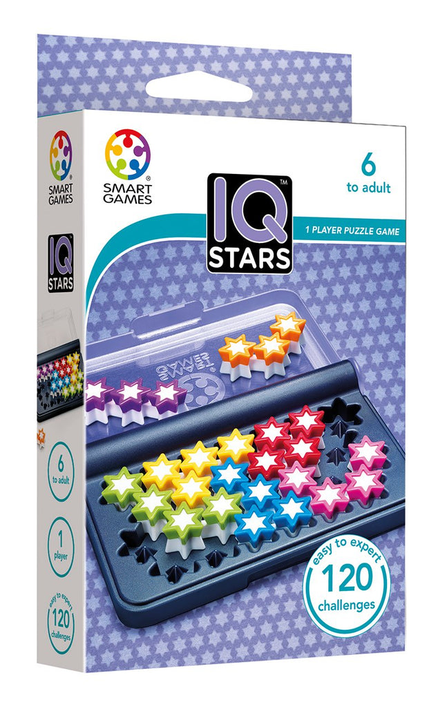 SmartGames IQ Stars - 120 Challenges in Travel-Friendly Case