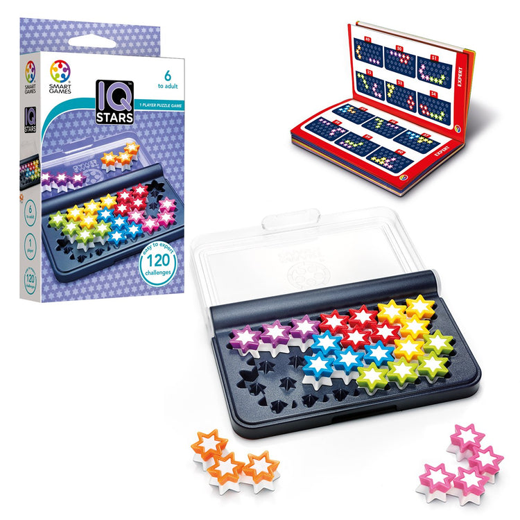 SmartGames IQ Stars - 120 Challenges in Travel-Friendly Case