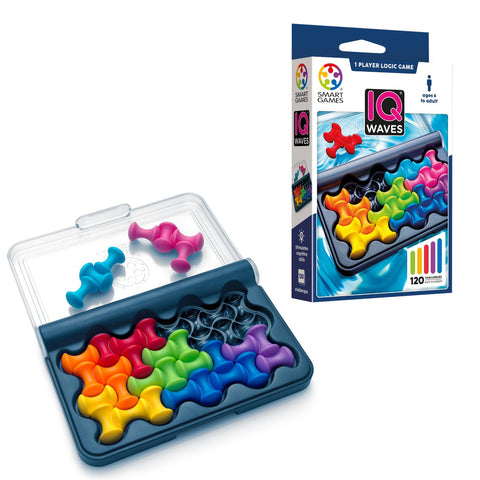SmartGames IQ Waves - Soft-Touch Pieces, 120 Challenges