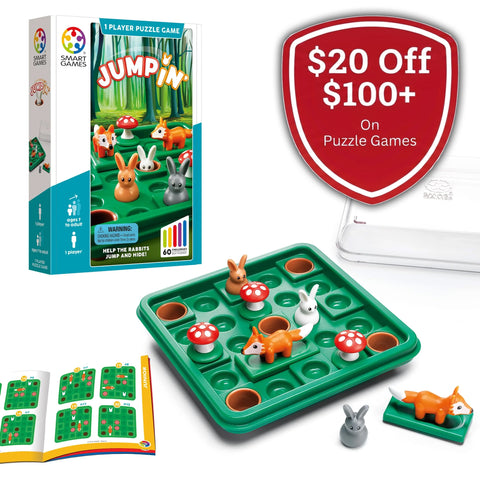 SmartGames Jump In' - Rabbits Escape Foxes in 60 Challenges
