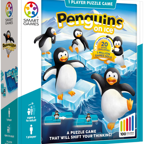 SmartGames Penguins on Ice - 80-Challenge 5-Penguin Puzzle