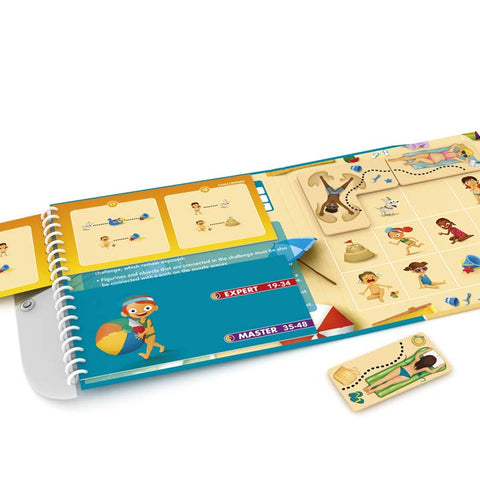 SmartGames Puzzle Beach - 48 Magnetic Beach Path Challenges