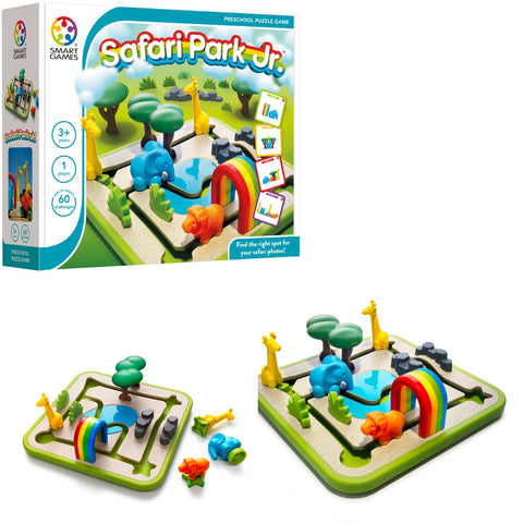 SmartGames Safari Park Jr. - 60-Challenge Animal Logic Puzzle