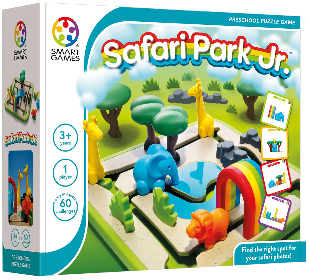 SmartGames Safari Park Jr. - 60-Challenge Animal Logic Puzzle
