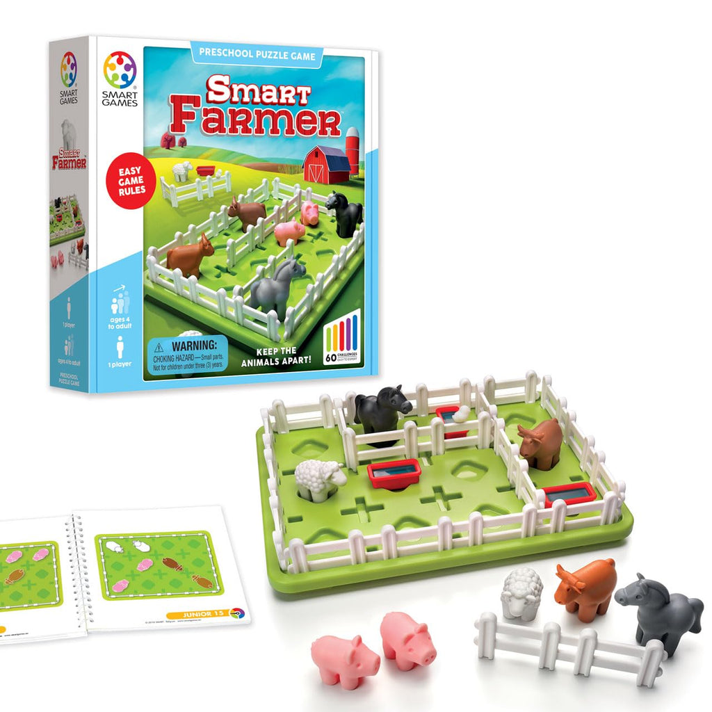 SmartGames Smart Farmer - 60-Challenge Barnyard Logic Game