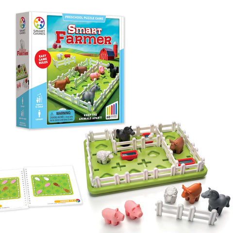 SmartGames Smart Farmer - 60-Challenge Barnyard Logic Game