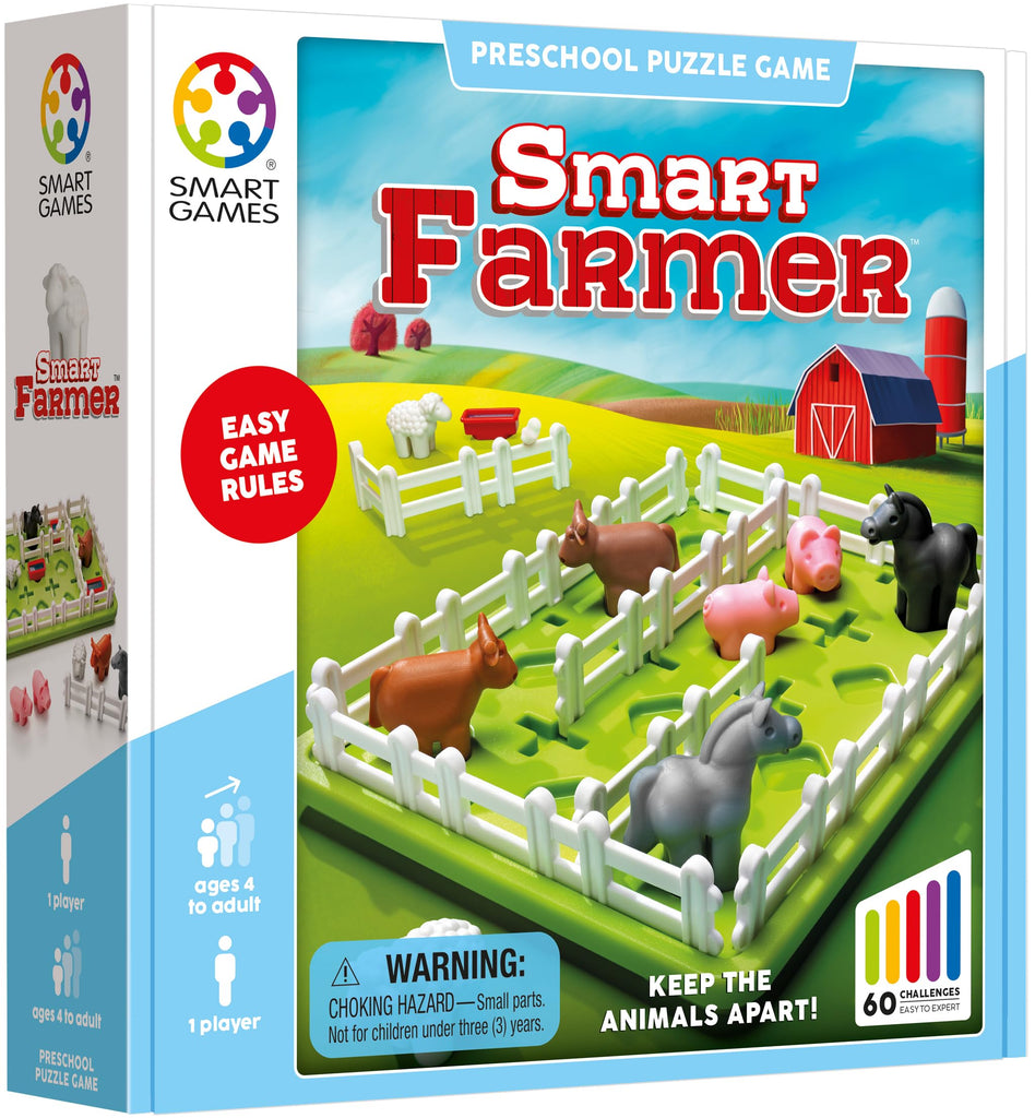 SmartGames Smart Farmer - 60-Challenge Barnyard Logic Game