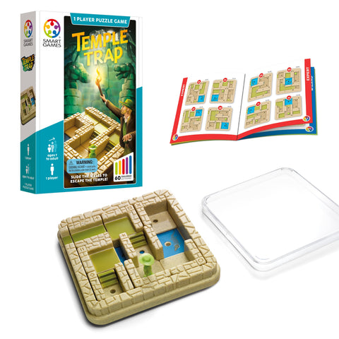 Temple Trap Sliding Maze Logic Puzzle Game with 60 Challenges