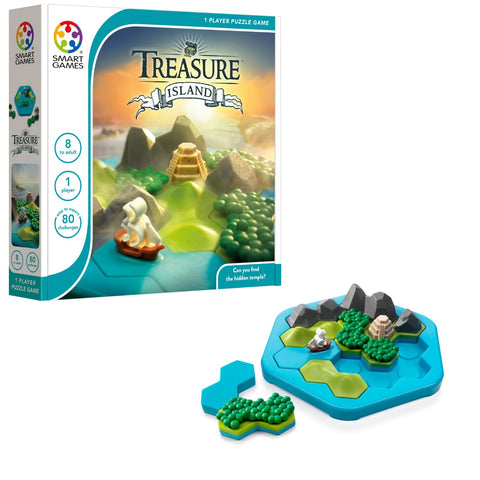SmartGames Treasure Island - Shape-Shift Pieces to Find Temple