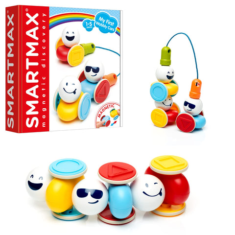 My First Wobbly Cars Magnetic Building Toy STEM Learning Set