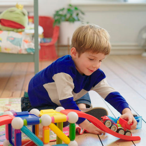 SmartMax Stunt Cars - 46-Piece Magnetic Ramp Builder Set