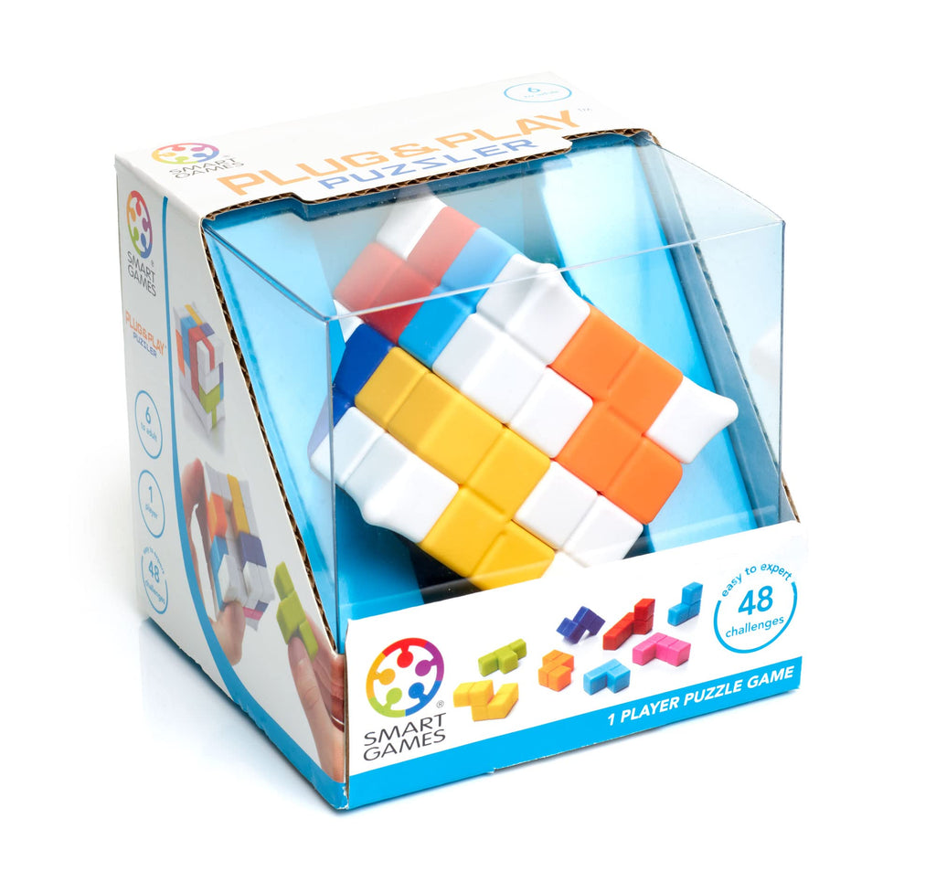 SmartGames Plug & Play Puzzler - 48 Colorful Cube Challenges
