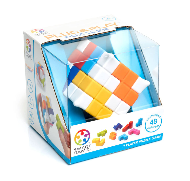SmartGames Plug & Play Puzzler - 48 Colorful Cube Challenges