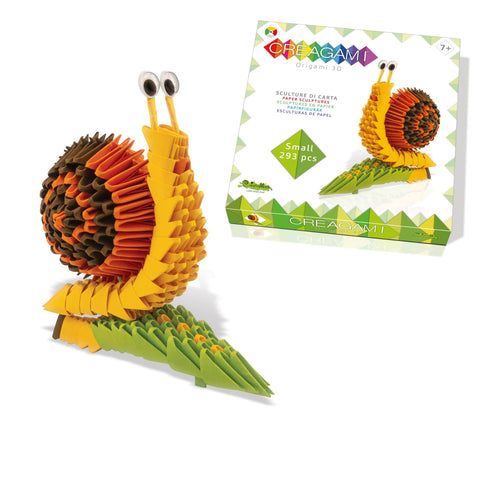 Creagami Snail on the Leaf - 293-Piece 3D Origami Art Kit
