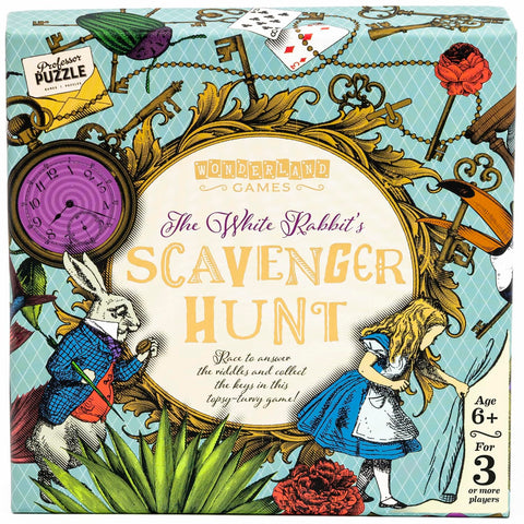 The White Rabbit's Scavenger Hunt - 30 Riddles & Metal Keys