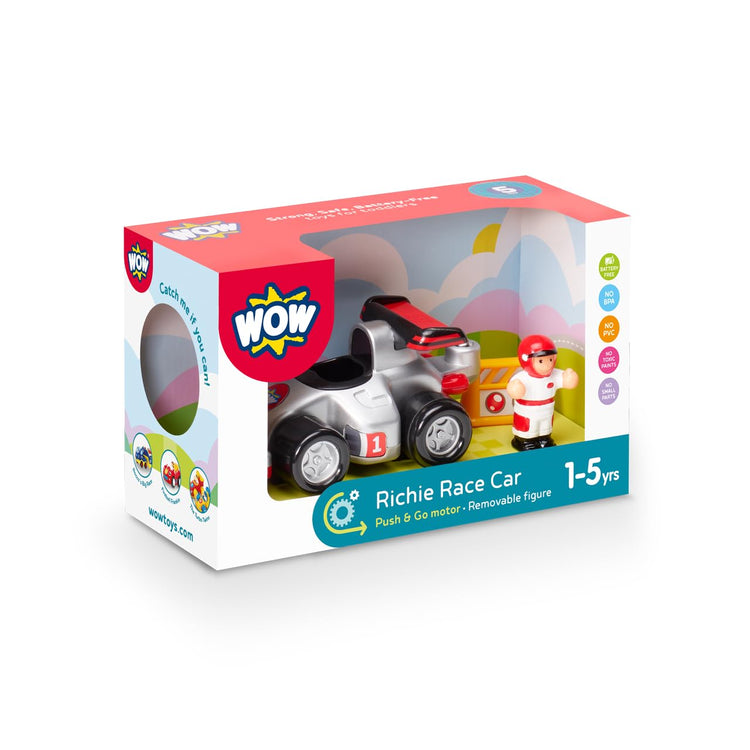 WOW Toys Richie Race Car Playset - Push & Go Racer