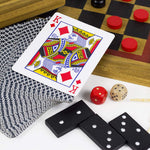 Wooden Games Compendium | Portable Six in One Combination Game Set