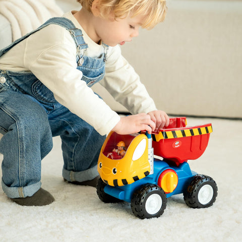 WOW Toys Dustin Dump Truck - Push & Go Tipping Bucket Action