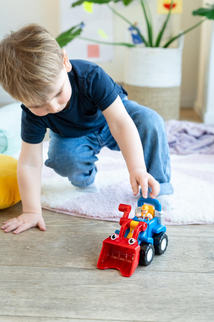 WOW Toys Lift-It Luke - Push & Go Digger with Lifting Bucket