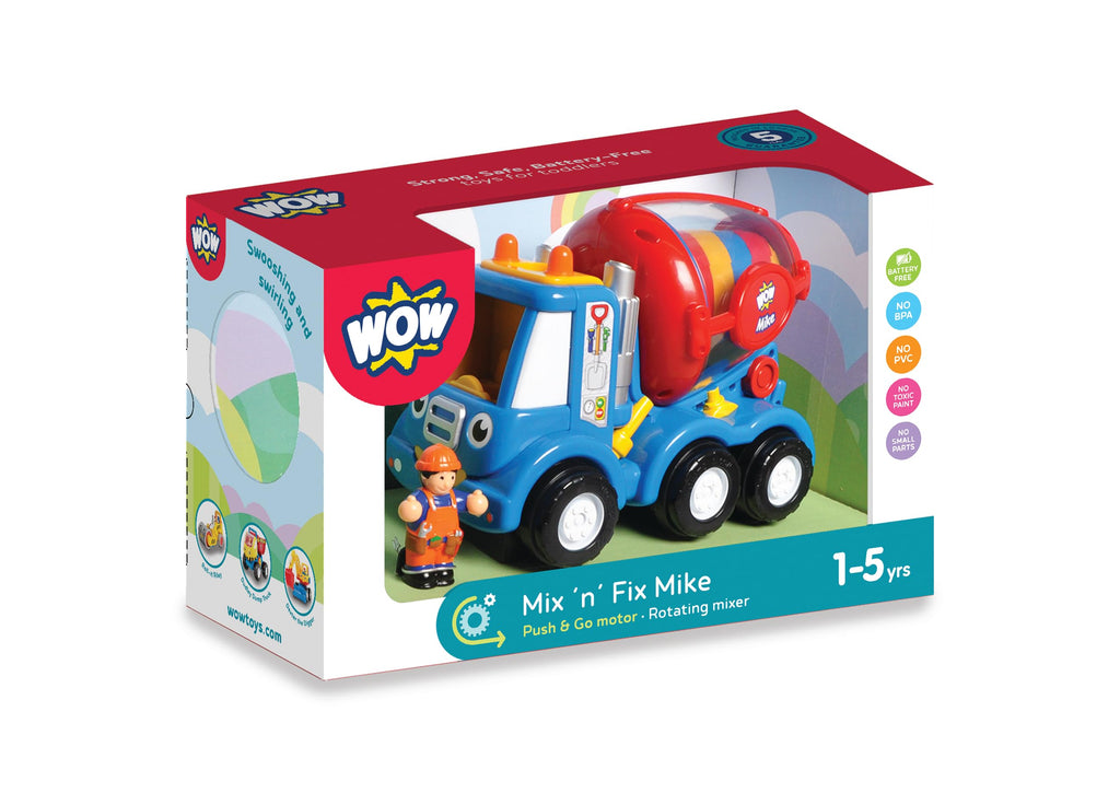 WOW Toys Mix 'n' Fix Mike - Rotating Cement Mixer Truck