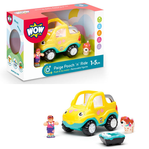 WOW Toys Paige Pooch 'n' Ride - Push & Go Car with Dog Basket