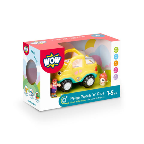 WOW Toys Paige Pooch 'n' Ride - Push & Go Car with Dog Basket
