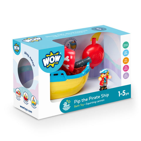 WOW Toys Pip the Pirate Ship - Squirting Cannon Bath Toy