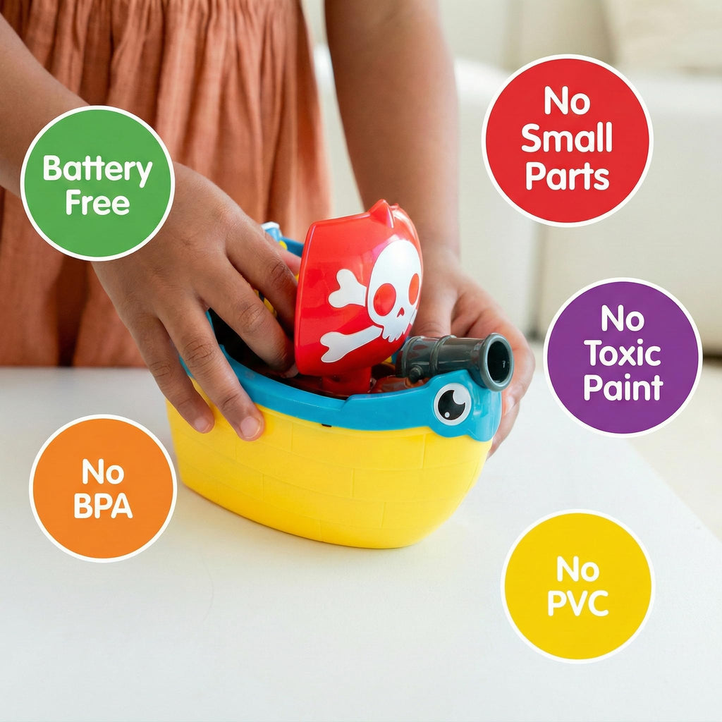 WOW Toys Pip the Pirate Ship - Squirting Cannon Bath Toy