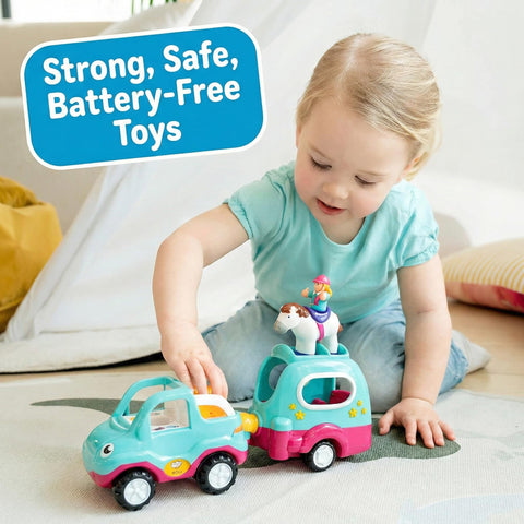 WOW Toys Polly's Pony Adventure - Magnetic Horsebox Trailer