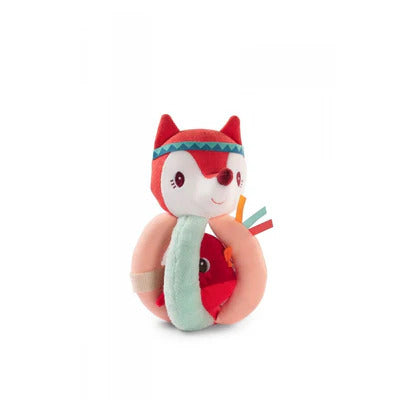 LILLIPUTIENS Alice Fox Rattle - Textured Handles & Robin