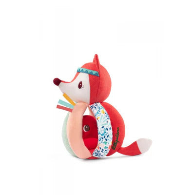 LILLIPUTIENS Alice Fox Rattle - Textured Handles & Robin