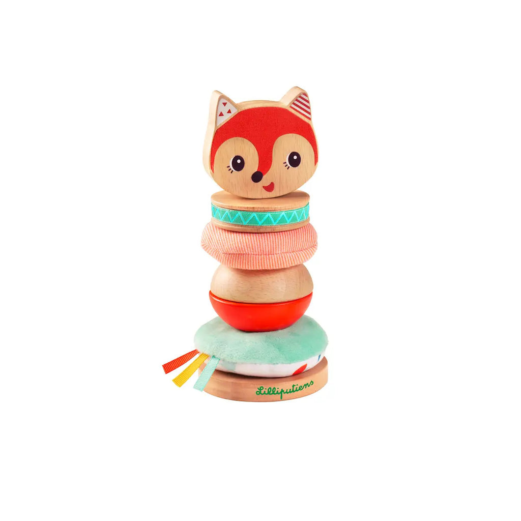 Janod Alice Stacking Pyramid - Colorful Sensory Fine Motor Toy