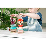 Janod Alice Stacking Pyramid - Colorful Sensory Fine Motor Toy