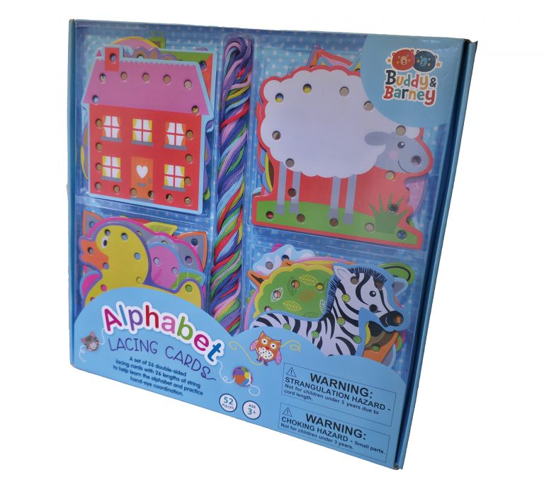 Alphabet Lacing Card Set - Fine Motor Fun by Buddy & Barney