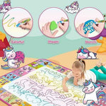 Aqua Neon Water Doodle Drawing Mat