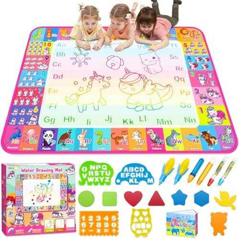 Aqua Neon Water Doodle Drawing Mat