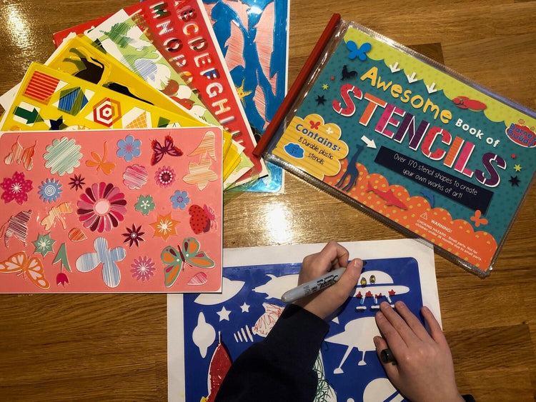 Buddy & Barney Awesome Book of Stencils - 170+ Art Shapes