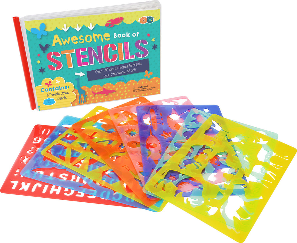 Buddy & Barney Awesome Book of Stencils - 170+ Art Shapes