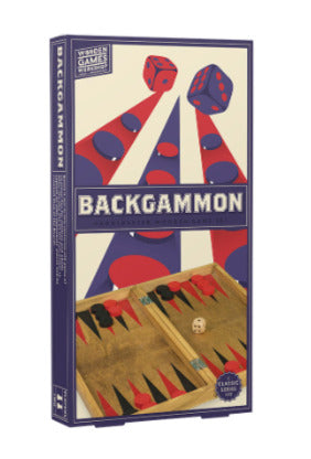 Backgammon - Classic Wooden Board Game with Doubling Cube