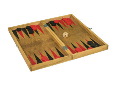 Backgammon - Classic Wooden Board Game with Doubling Cube