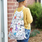 Color-In Dinosaur Backpack - T-Rex & Triceratops - eatsleepdoodle