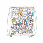 Color-In Dinosaur Backpack - T-Rex & Triceratops - eatsleepdoodle