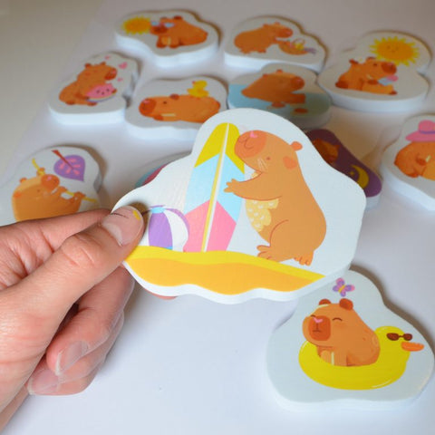 Capybara Bath Stickers - Floating Foam Fun by Buddy & Barney