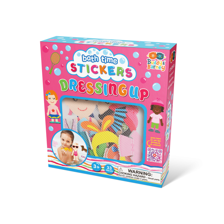 Dressing Up Bath Stickers - 33 Foam Pieces by Buddy & Barney