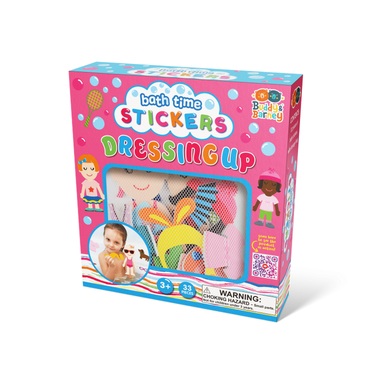 Dressing Up Bath Stickers - 33 Foam Pieces by Buddy & Barney