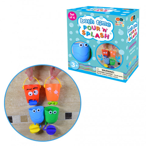 Pour 'n Splash Buckets - Waterfall Bath Play by Buddy & Barney